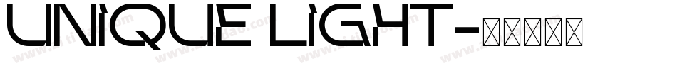 Unique Light字体转换